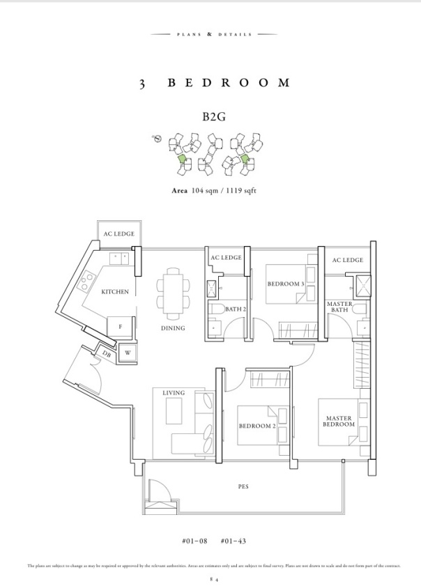 St Patrick's Type B2G 3 Patio Bedroom Floor Plan