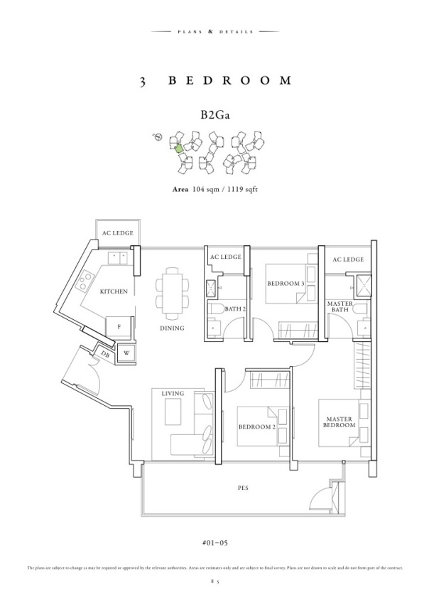 St Patrick's Type B2Ga 3 Patio Bedroom Floor Plan